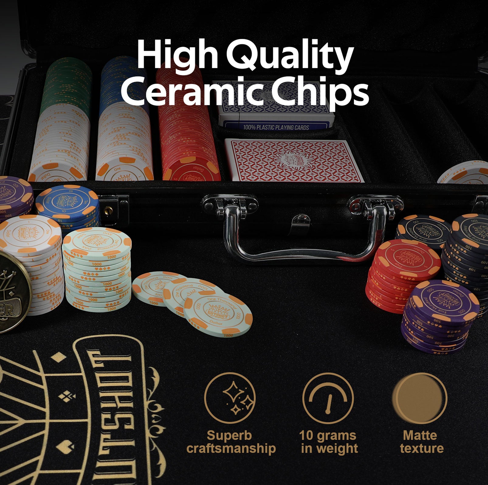 Gutshot Premium Poker Chips Sets (300 Chips & 500 Chips)